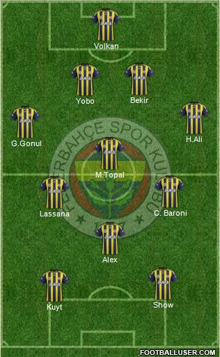 Fenerbahçe SK Formation 2012