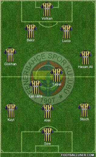 Fenerbahçe SK Formation 2012