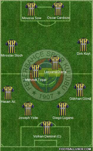 Fenerbahçe SK Formation 2012