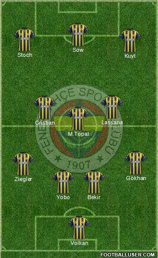 Fenerbahçe SK Formation 2012