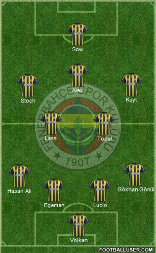 Fenerbahçe SK Formation 2012