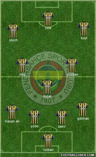 Fenerbahçe SK Formation 2012