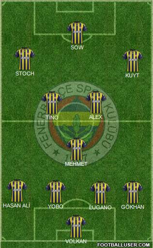 Fenerbahçe SK Formation 2012