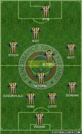Fenerbahçe SK Formation 2012