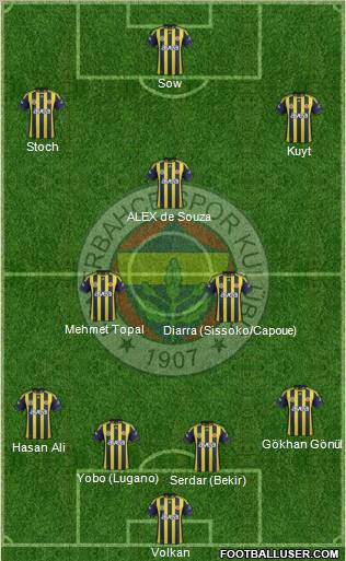 Fenerbahçe SK Formation 2012