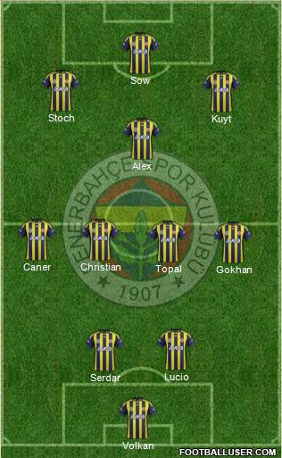Fenerbahçe SK Formation 2012