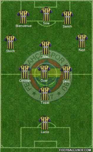 Fenerbahçe SK Formation 2012