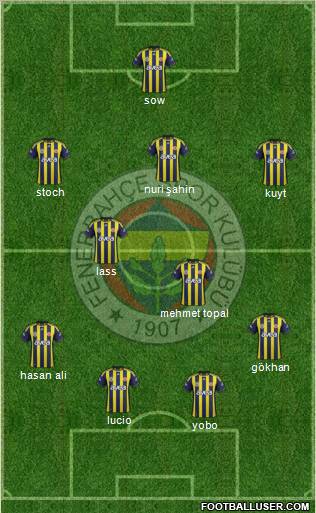 Fenerbahçe SK Formation 2012