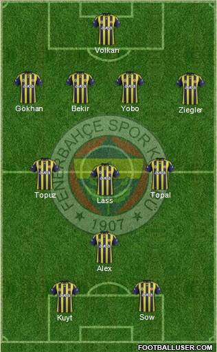 Fenerbahçe SK Formation 2012