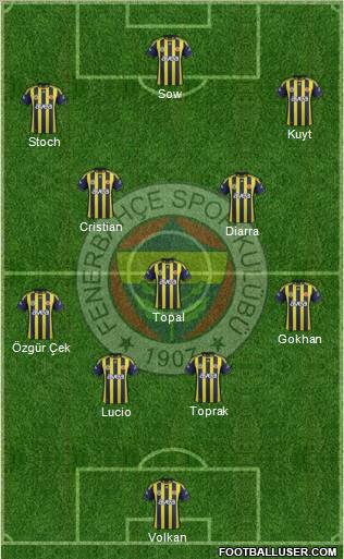 Fenerbahçe SK Formation 2012