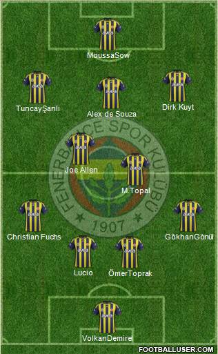 Fenerbahçe SK Formation 2012
