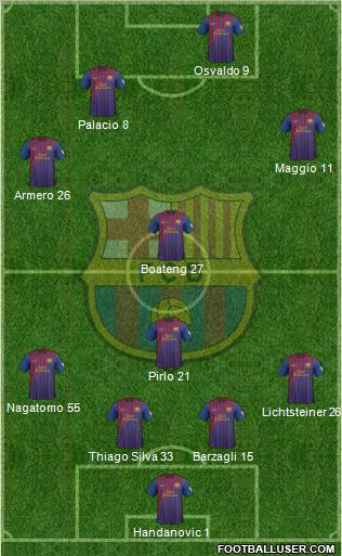 F.C. Barcelona Formation 2012
