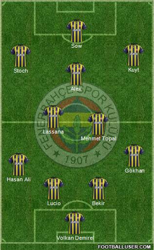 Fenerbahçe SK Formation 2012