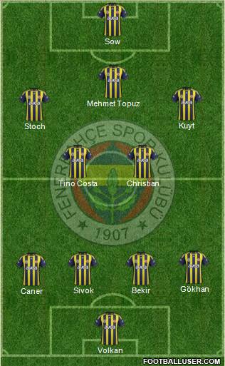 Fenerbahçe SK Formation 2012