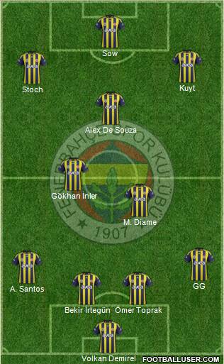 Fenerbahçe SK Formation 2012