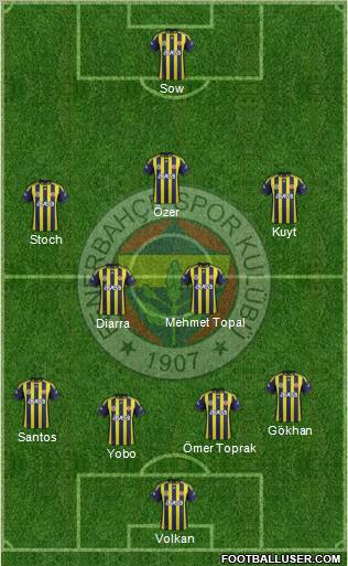 Fenerbahçe SK Formation 2012