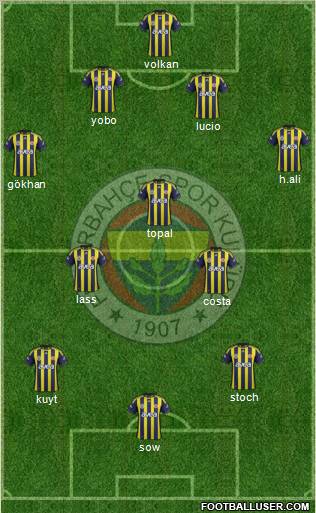 Fenerbahçe SK Formation 2012