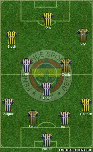 Fenerbahçe SK Formation 2012