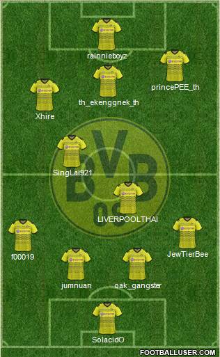 Borussia Dortmund Formation 2012