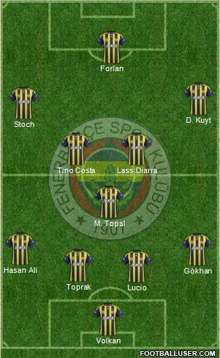 Fenerbahçe SK Formation 2012