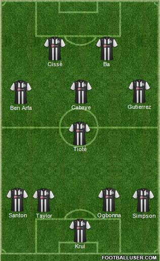 Newcastle United Formation 2012