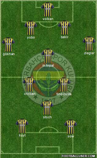 Fenerbahçe SK Formation 2012