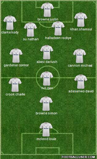 Tottenham Hotspur Formation 2012