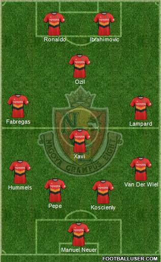 Nagoya Grampus Formation 2012