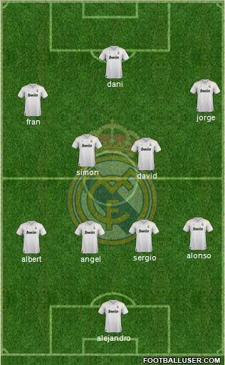 Real Madrid C.F. Formation 2012