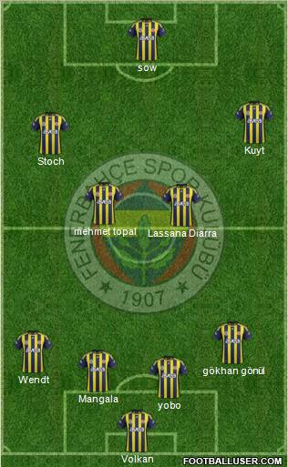 Fenerbahçe SK Formation 2012
