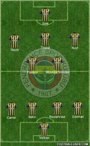 Fenerbahçe SK Formation 2012