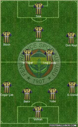 Fenerbahçe SK Formation 2012