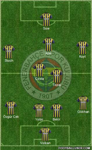 Fenerbahçe SK Formation 2012