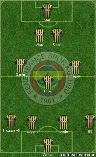Fenerbahçe SK Formation 2012