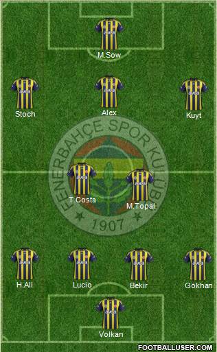 Fenerbahçe SK Formation 2012