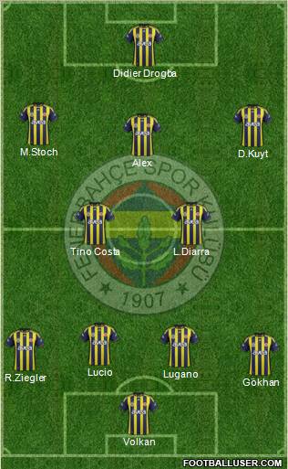 Fenerbahçe SK Formation 2012
