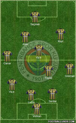 Fenerbahçe SK Formation 2012