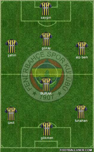 Fenerbahçe SK Formation 2012