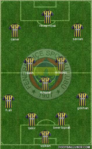 Fenerbahçe SK Formation 2012