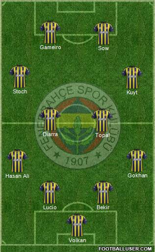 Fenerbahçe SK Formation 2012
