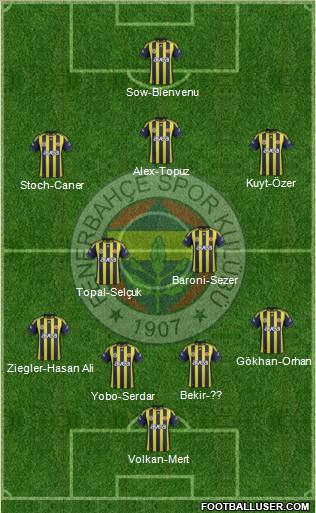 Fenerbahçe SK Formation 2012