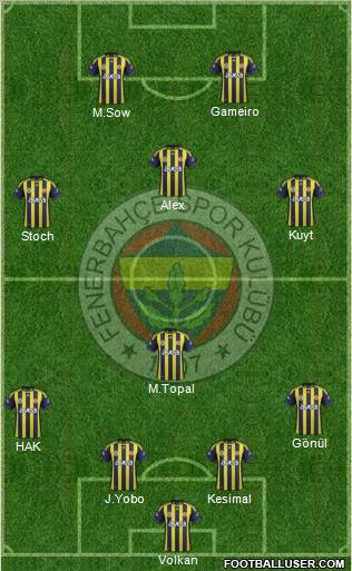 Fenerbahçe SK Formation 2012