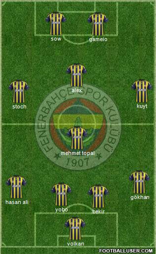 Fenerbahçe SK Formation 2012