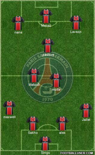 Paris Saint-Germain Formation 2012