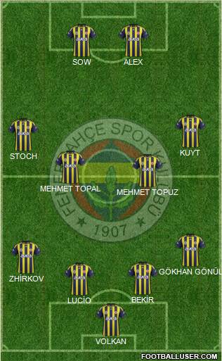 Fenerbahçe SK Formation 2012