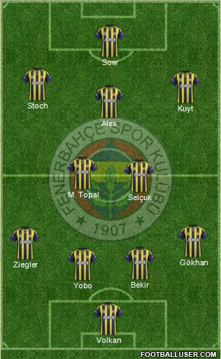 Fenerbahçe SK Formation 2012