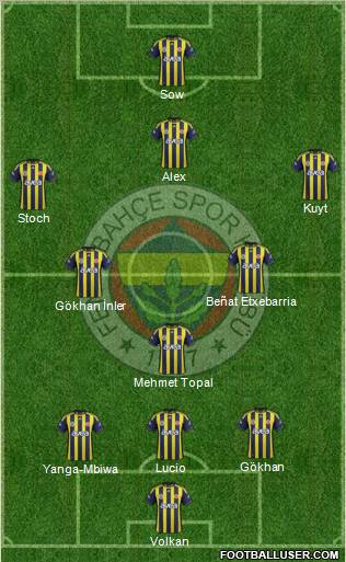 Fenerbahçe SK Formation 2012