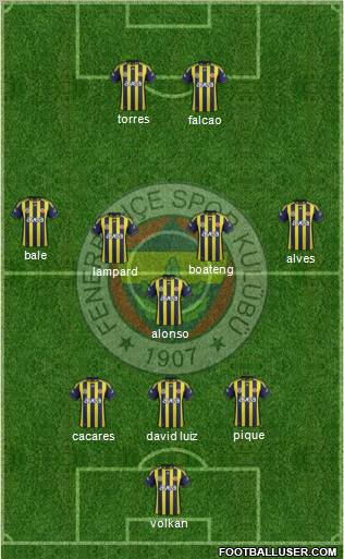 Fenerbahçe SK Formation 2012