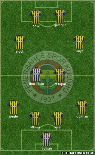 Fenerbahçe SK Formation 2012