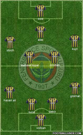 Fenerbahçe SK Formation 2012